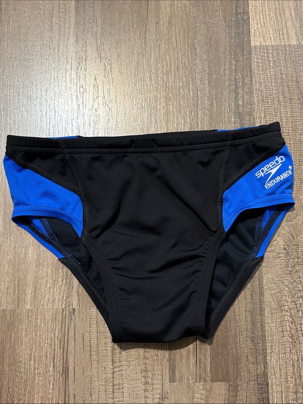 Speedo Men’s Black & Blue Endurance Swim Briefs